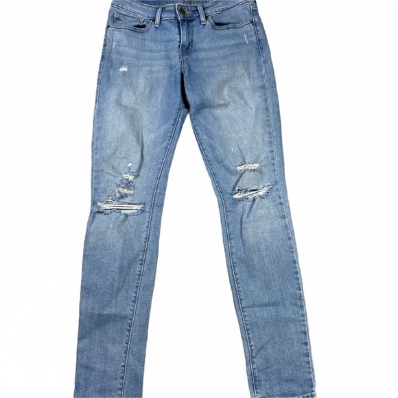 Levi’s 711 Skinny Distressed Medium Wash Jeans - Picture 4 of 8